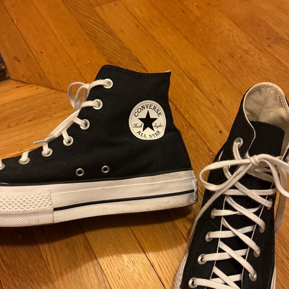 Black Converse All Star Platform High Tops - Picture 5 of 8